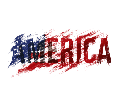 Bold America design for patriotic celebration and decor png