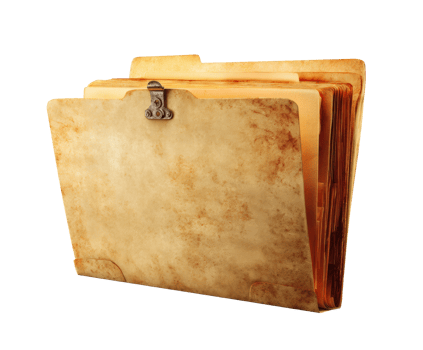Organized document management with old file folder png