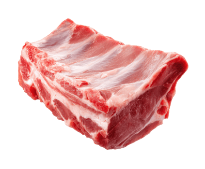 Fresh pork ribs for grilling or barbecuing png