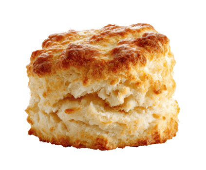 Fluffy homemade biscuit perfect for breakfast or brunch png