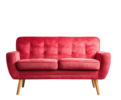 Stylish pink sofa for modern living room decor ideas png