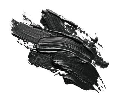 Black paint smear for artistic design and creative expression png