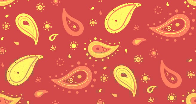 Retro geometric by paisley art. Flower pattern on orient simple. Buta arabic on curled cool. vector