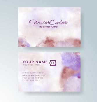 Creative agency card with soft watercolor overlay vector