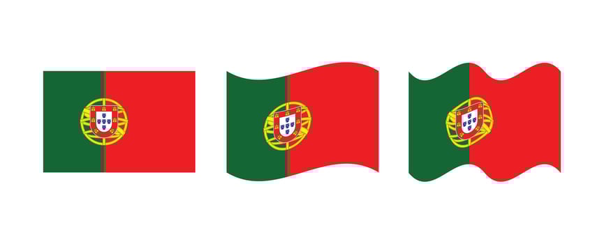 Portugal Flag Set Icons vector
