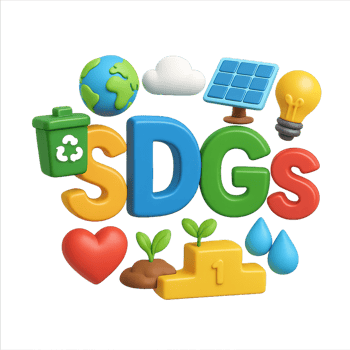 Colorful 3D Elements Representing Sustainable Development Goals png