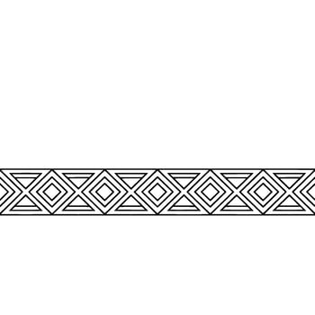 Geometric Diamond Pattern Border on White, Minimalist vector