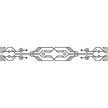 Minimalist Circuit Board Tech Pattern on White Background vector