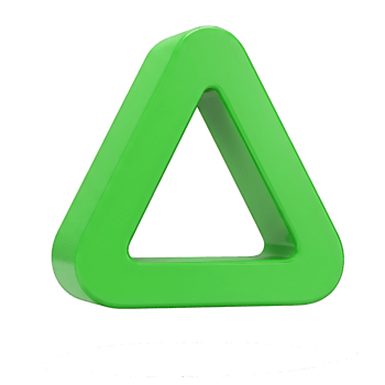 Bright Green 3D Triangle Shape Geometric Icon png