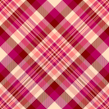 Vibrant pink and red plaid pattern. Perfect for textile design, fashion, and branding. This seamless texture offers a bold, geometric aesthetic with a touch of classic charm. vector