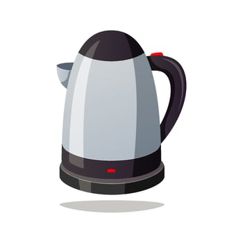Simple electricity kettle isolated on white background. vector