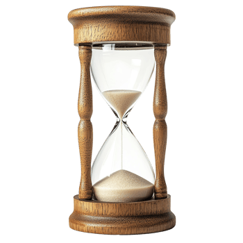 Sand Timer Hourglass Clock Isolated on the Transparent Background png