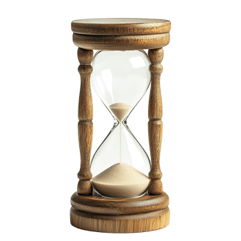 Sand Timer Hourglass Clock Isolated on Transparent Background png