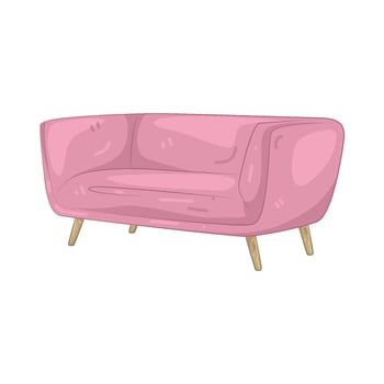 Illustration of pink sofa vector