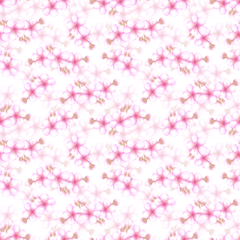 Hand drawn watercolor cherry blossom bouquet seamless pattern isolated from background. Can be used for textile, fabric, scrapbooking and other printed products. png