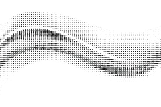 Modern dotted style business wave illustration vector
