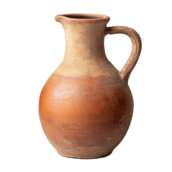 Antique Ceramic Clay Jug for Drinking Wine, Water or Milk Isolated on the Transparent Background png