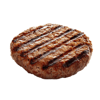 Grilled Juicy Beef Patty Isolated on the Transparent Background png
