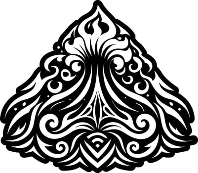 A glyph style icon of lava mountain vector