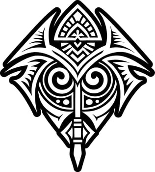A glyph style icon of spear vector