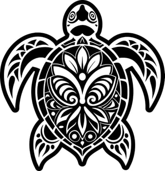 A turtle icon in glyph style vector