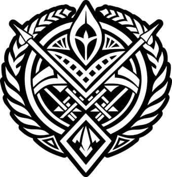 Trible tattoo icon in solid style vector