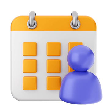 Calendar icon with person icon png