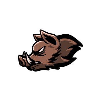 boar head illustration vector