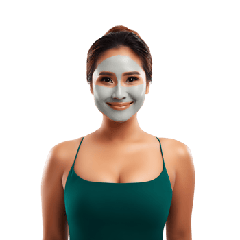 A woman with a mask on her face png