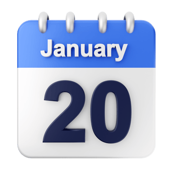 January 20th calendar icon png