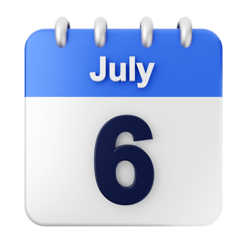July 6th calendar icon png
