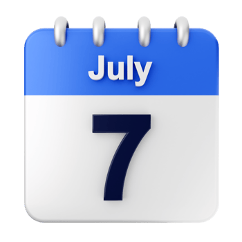 July 7th calendar icon png