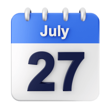 July 27th calendar icon png