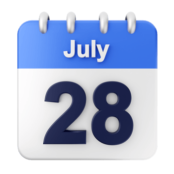 July 28th calendar icon png