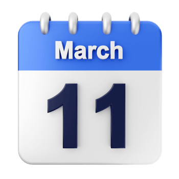 March 11th calendar icon png