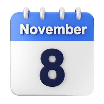 November 8th calendar icon png