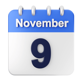 November 9th calendar icon png