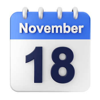 November 18th calendar icon png