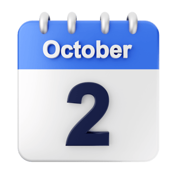 October 2, 2018 calendar icon png