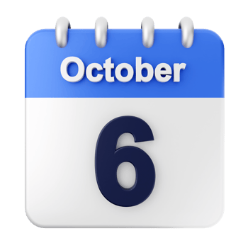 October 6th calendar icon png