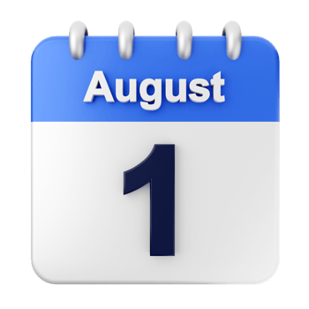 August 1 calendar icon png