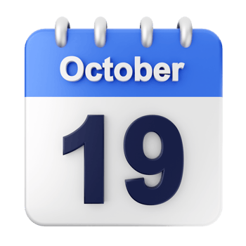 October 19th 2019 calendar icon png