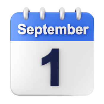 September 1 calendar icon png