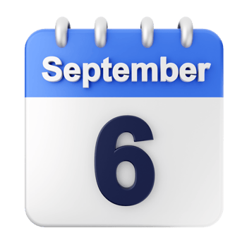September 6th calendar icon png