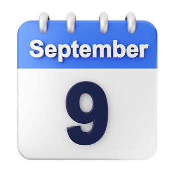 September 9th calendar icon png