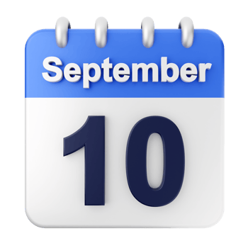 September 10th calendar icon png