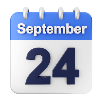 Calendar icon for september 24th png