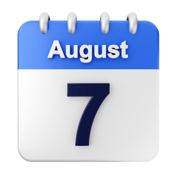 August 7th calendar icon png