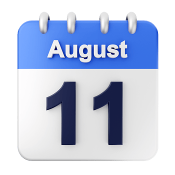 August 11th calendar icon png