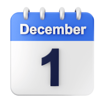 December 1 calendar icon png